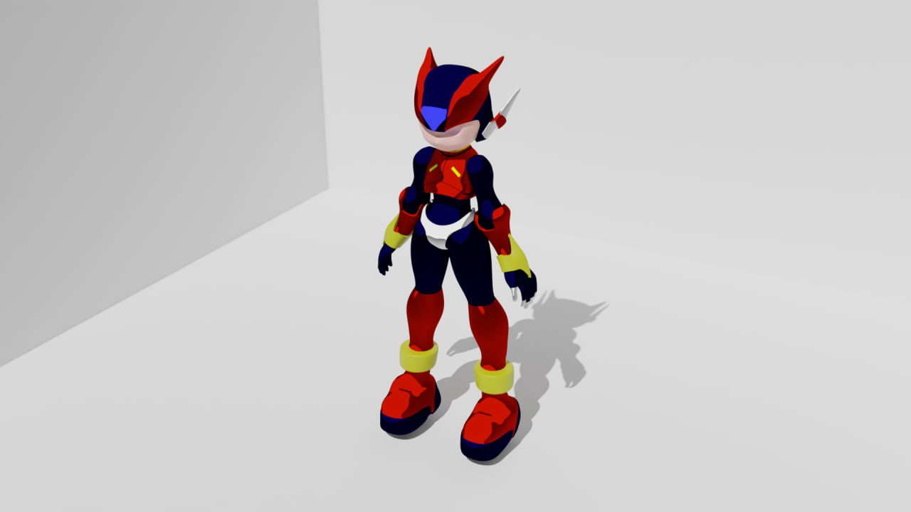 Modelo 3D: Zero de Rockman Zero