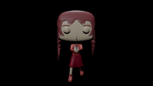 madotsuki render pose cuchillo frontal