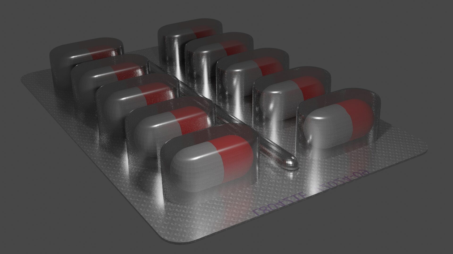 Modelo 3D: Listra de pastillas