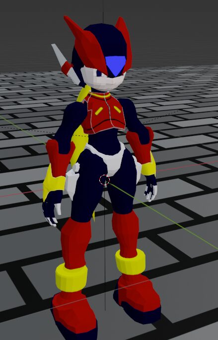Modelo 3D: Zero de Rockman Zero fin de practica