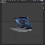 laptop mockup blender