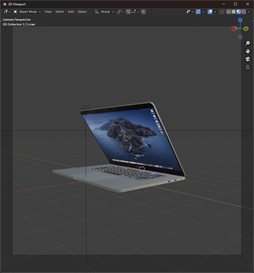 Animación: Mockup Laptop Mac Book Pro Rotando sobre su Eje